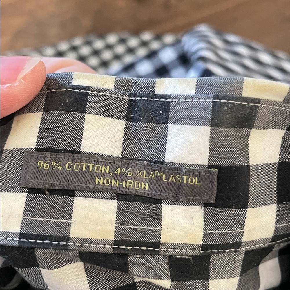 Calibrate Classic Black and White Checkered Men's Shirt - Picture 3 of 5